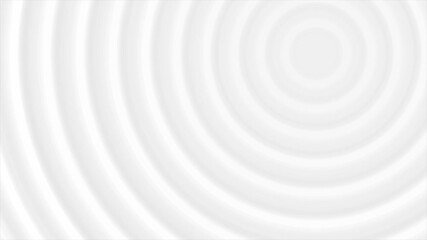 Aufkleber - Grey white smooth circles abstract tech background. Seamless looping motion design. Video animation Ultra HD 4K 3840x2160