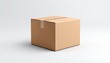 © MdRakibul - Cardboard Box Simple Open white background
