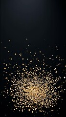Poster - Golden particles scattered against a black background  