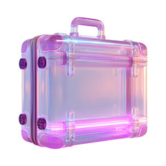 Aufkleber - A sleek and modern suitcase with a striking iridescent crystal like appearance and soft glowing lighting that exudes a sense of style and sophistication