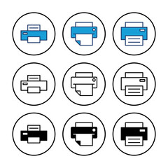 Aufkleber - Print icon vector. printer icon vector.
