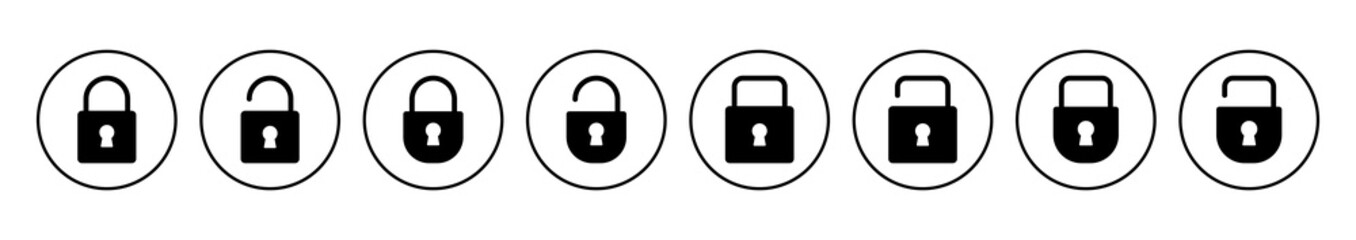 Fototapete - Lock icon vector. Padlock icon vector. Encryption icon. Security symbol