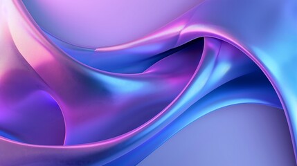 Poster - Abstract background featuring flowing 3D liquid shapes in vibrant gradients of blue and purple, creating a dynamic and futuristic texture. Soft lighting and smooth curves add depth and movement