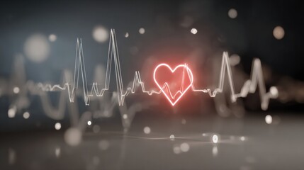 Aufkleber - Modern ECG Device Displays Live Pulse Data With Heart Icon Highlighting Vital Signs