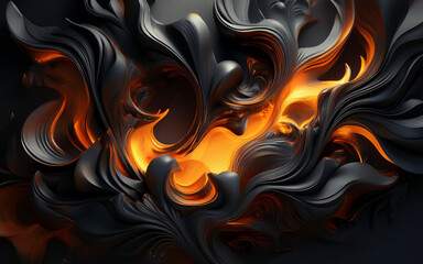 Wall Mural - fire flames background