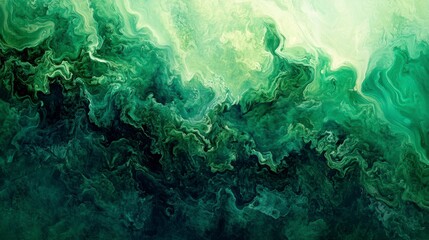 Poster - Abstract green and white marble texture.
