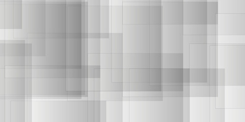 Fototapete - Modern Abstract white and gray triangle design with layers of textured white transparent material in triangle and squares shapes. White color technology concept geometric line vector background.	
