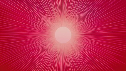 Poster - Abstract pink sunburst background with radiating lines and bright center.