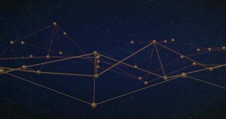 Poster - Glowing nodes and lines pulsing upward after initial field illumination, forming triangular peaks