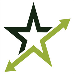 Poster - Faster star arrow vector icon illustration design template