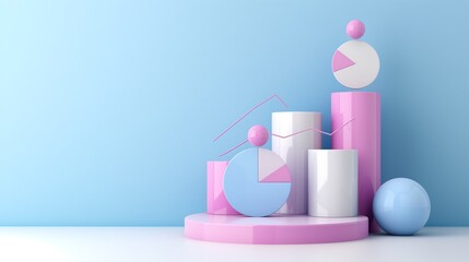 Poster - business data statistics 3d illustration 