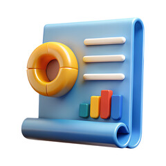 Leinwandbilder - Modern 3d render of business analytics report and financial chart