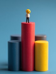Poster - Emotional Health Bar Increases as Negative Comments Diminish, Showcasing Personal Growth and Resilience