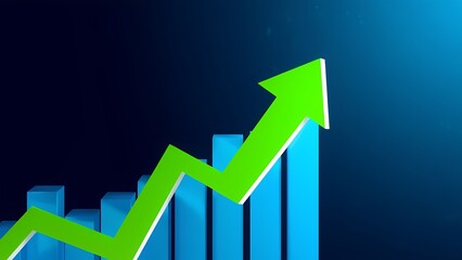 Poster - Business growth trends financial analysis graphic representation digital environment data visualization concept