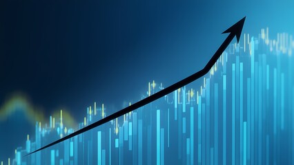 Poster - Growth trends in business sector financial analysis graphical data representation digital environment strategic viewpoint