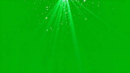 Poster - Bright green screen with radiating light and starburst effect on vibrant green background
