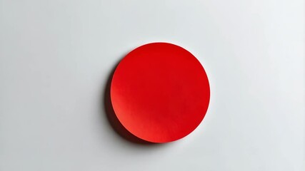 Poster - Minimalistic Image of a Clean Red Circle on White Surface for Abstract Design Ideas
