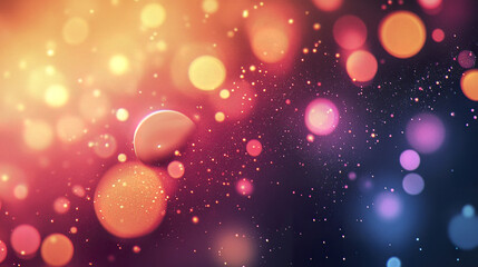 Poster - Vibrant bokeh lights create dreamy atmosphere with colorful orbs and cosmic feel