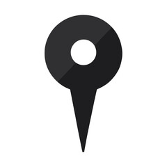 Poster - Map marker pointer icon location symbol black vector