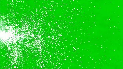Poster - Green screen with white background featuring random white spots for creative photography use