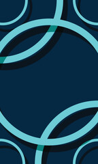 Fototapete - Abstract neon circle lines on dark blue background. Geometric stripe line art design. Modern shiny color lines. Futuristic technology concept. Suit for poster, cover, banner, brochure, website