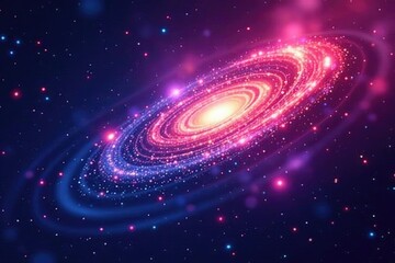 Wall Mural - Abstract swirling galaxy nebula seamless loop background, cosmic, cosmos