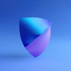 Poster - Abstract shape with vibrant blue and purple tones.