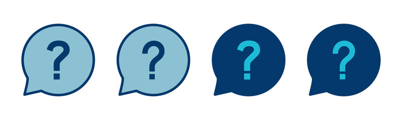 Poster - Question Icon vector isolated on white background. Question mark sign. help icon. Faq