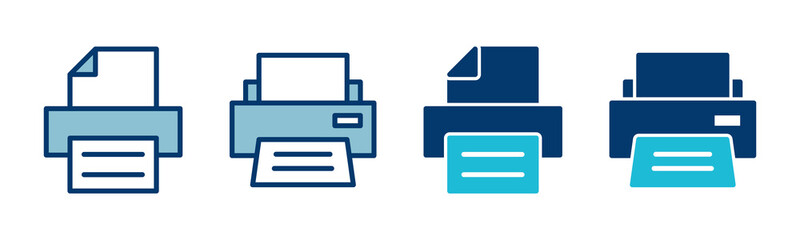 Fototapete - Printer icon vector isolated on white background. print icon. Fax vector icon.