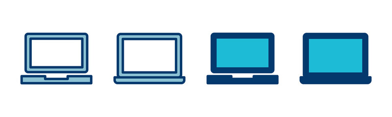 Poster - Laptop icon vector isolated on white background. Laptop vector icon