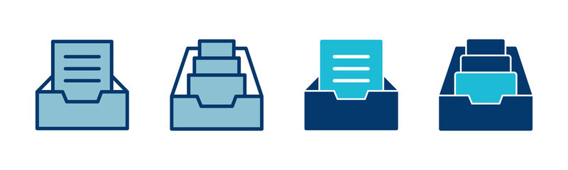 Poster - Archive folders icon vector isolated on white background. binders vector icon. Archive storage icon.