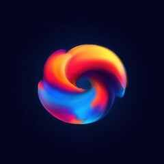 Poster - Vibrant swirl of colorful abstract forms.
