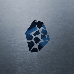 Poster - Abstract design of fragmented shapes on a textured surface.