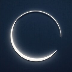 Poster - Illuminated, crescent-shaped arc against a dark background.