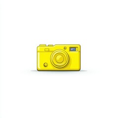 Poster - A vibrant yellow camera illustration.