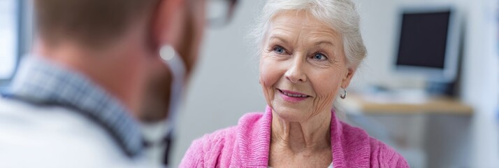 Poster - Wellness Visit Essentials for Older Adults in a Healthcare Setting With a Doctor and Patient Interaction
