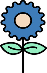 Poster - Aesthetic Flower Line Art Element