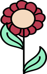 Poster - Aesthetic Flower Line Art Element