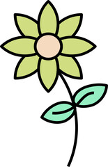 Poster - Aesthetic Flower Line Art Element