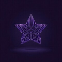 Poster - A purple star graphic design.