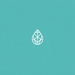 Poster - Simple geometric design of a stylized water drop.
