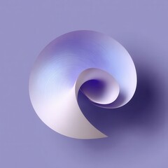 Poster - abstract spiral shape in shades of purple and white.