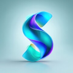 Poster - Vibrant, flowing letter S design.
