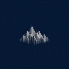 Poster - Abstract graphic design of mountains.