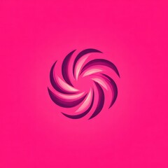 Poster - Abstract spiral design on a vibrant pink background.