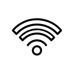 Poster - Simple wireless wifi signal icon graphic design element for internet technology website mobile app user interface design on transparent background