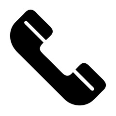 Poster - Black Phone Icon Symbolizing Communication and Connection in Modern Technology