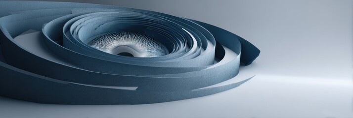 Fototapete - 3D Layered Optical Tools Create an Abstract Eye Concept in a Clean and Modern Design
