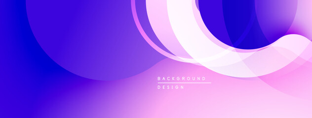 Poster - Abstract background features flowing shapes, gradients. Purple, pink hues create modern visual effect. Minimalist design, smooth transitions.