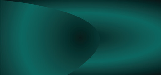 Wall Mural - dark emerald green abstract gradient background vector with glowing circle light
